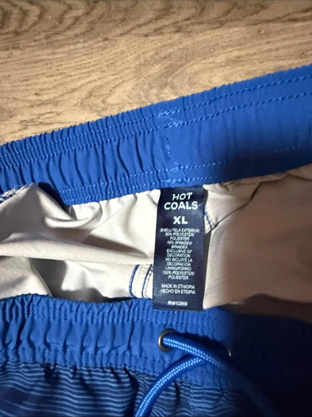 Men's Ombre Blue to Orange Swim Trunks with Elastic Waist